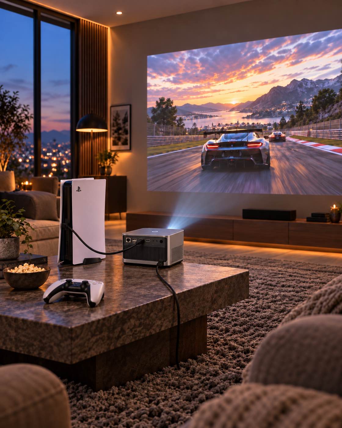 ProjektorLand Grand Cinema – kompatybilny z 4K, natywny Full HD 1080p, 580 ANSI lumens, HDMI i USB