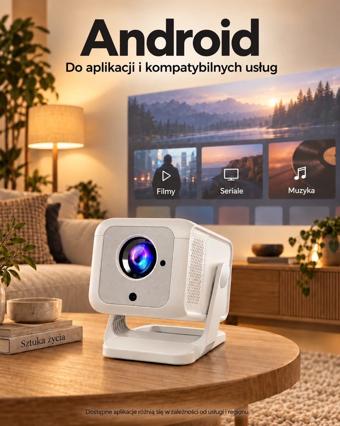 ProjektorLand Nova Plus mini projektora – 420 ANSI lumens, natywny Full HD 1080p, autofocus, Android i Wi-Fi – Prezentacja produktu 2