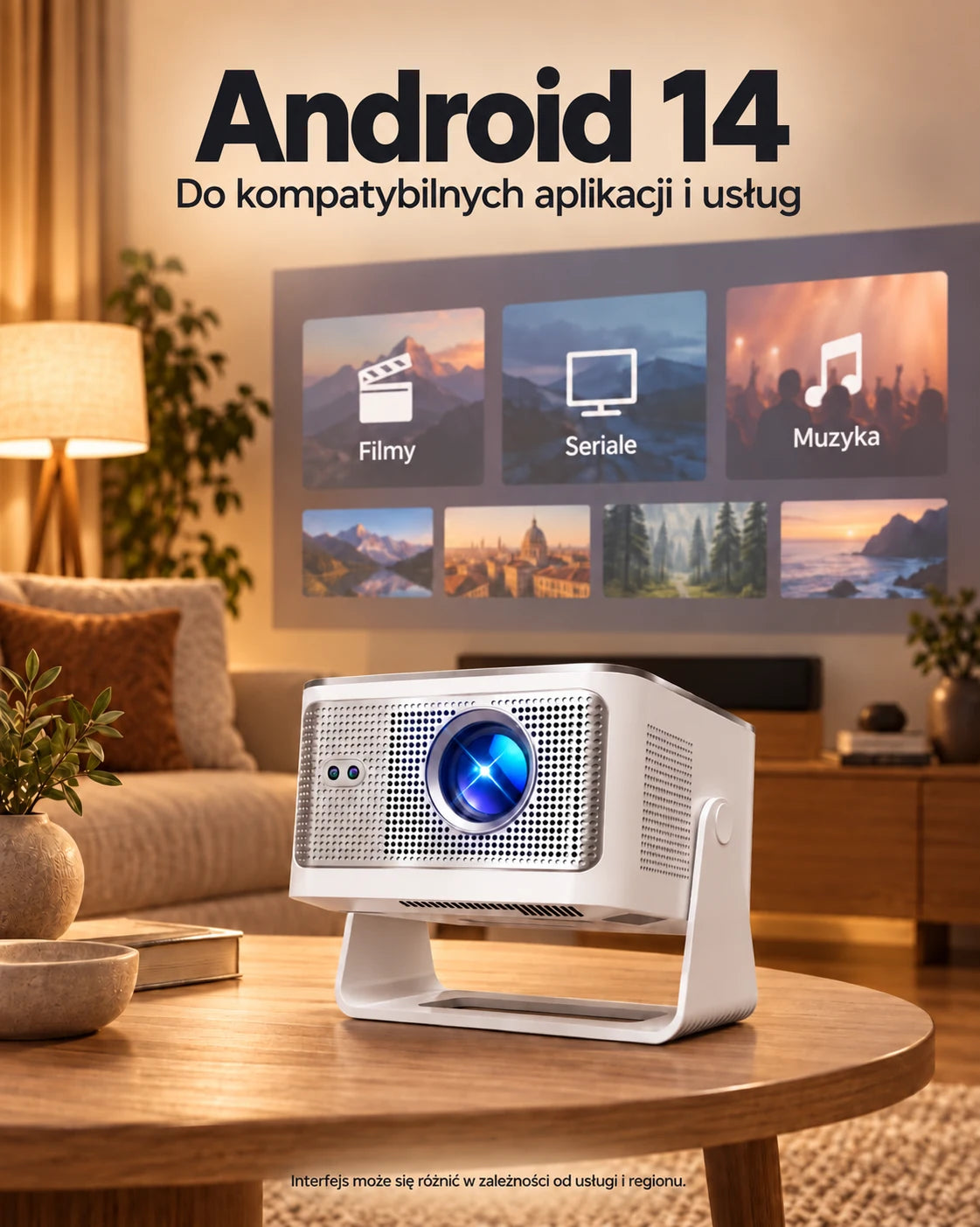 ProjektorLand Horizon Max – 600 ANSI lumens, natywny Full HD 1080p, autofocus, Android 14, Wi-Fi 6 i Bluetooth 5.4 – Prezentacja produktu 2