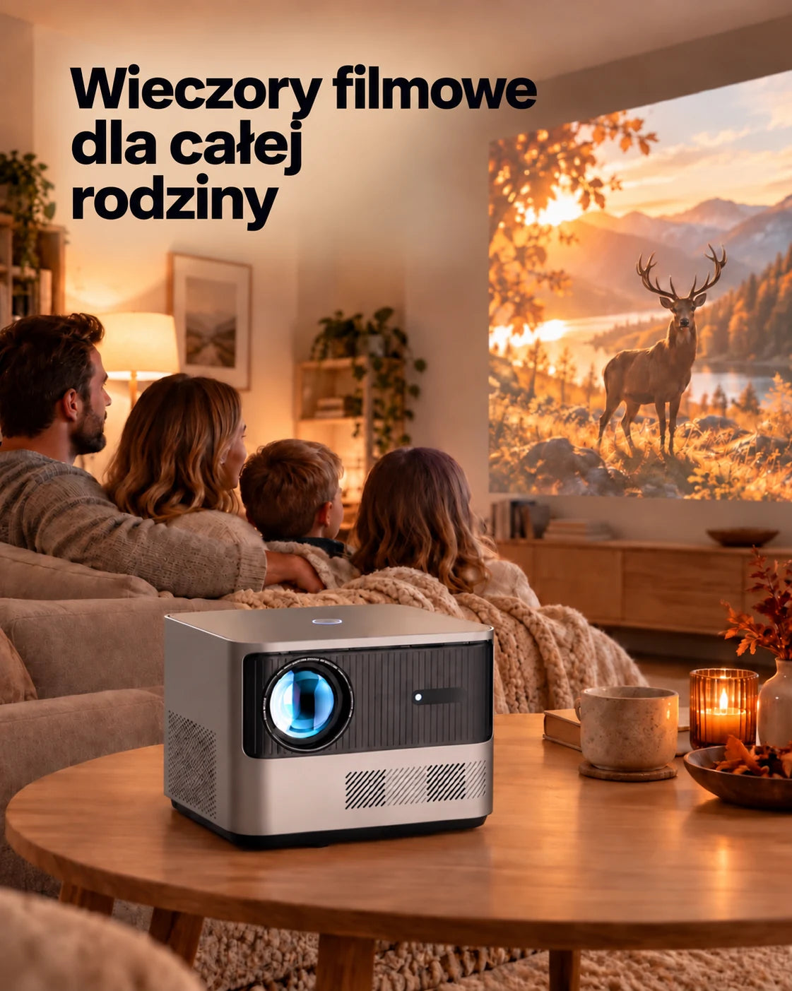 ProjektorLand Grand Cinema – kompatybilny z 4K, natywny Full HD 1080p, 580 ANSI lumens, HDMI i USB – Prezentacja produktu 1
